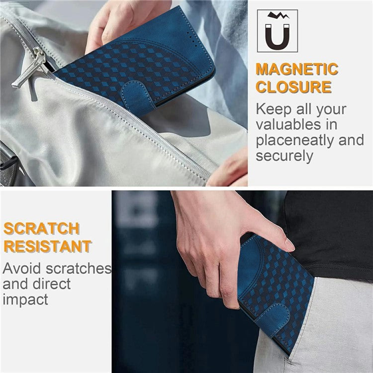 YX0060 For Infinix Hot 50i 5G / Smart 9 4G Case Elephant Head Pattern Leather Phone Cover - Sapphire