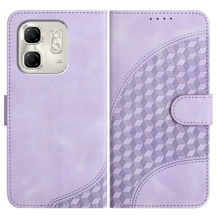 YX0060 For Infinix Hot 50i 5G / Smart 9 4G Case Elephant Head Pattern Leather Phone Cover - Purple
