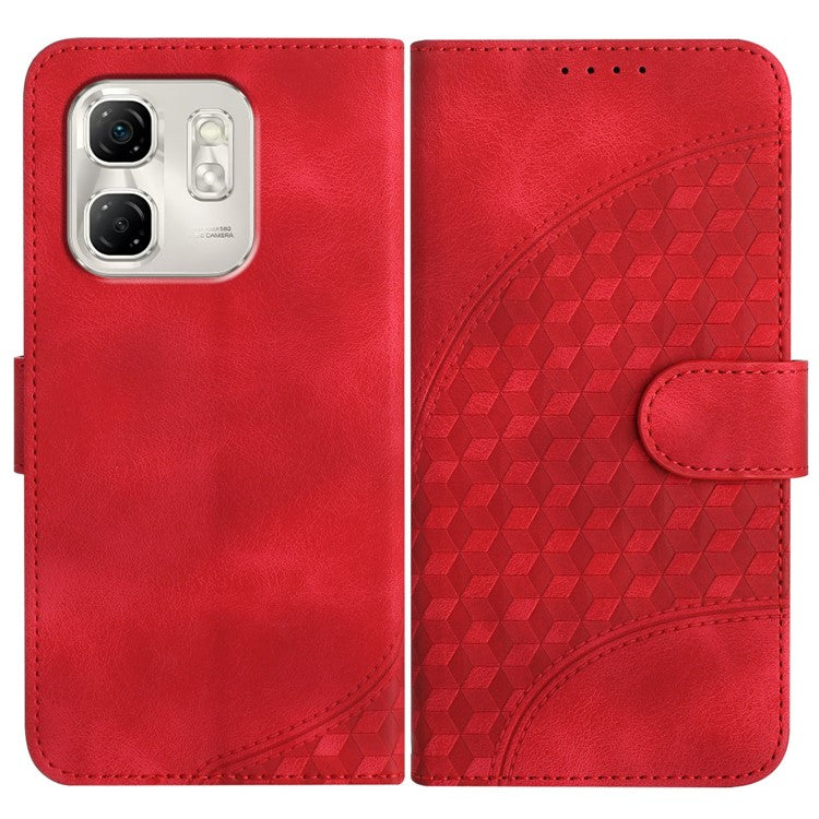 YX0060 For Infinix Hot 50i 5G / Smart 9 4G Case Elephant Head Pattern Leather Phone Cover - Red