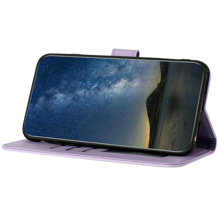 YX0050 For Infinix Hot 50i 5G / Smart 9 4G Case Mandala Flower Leather Wallet Phone Cover - Purple