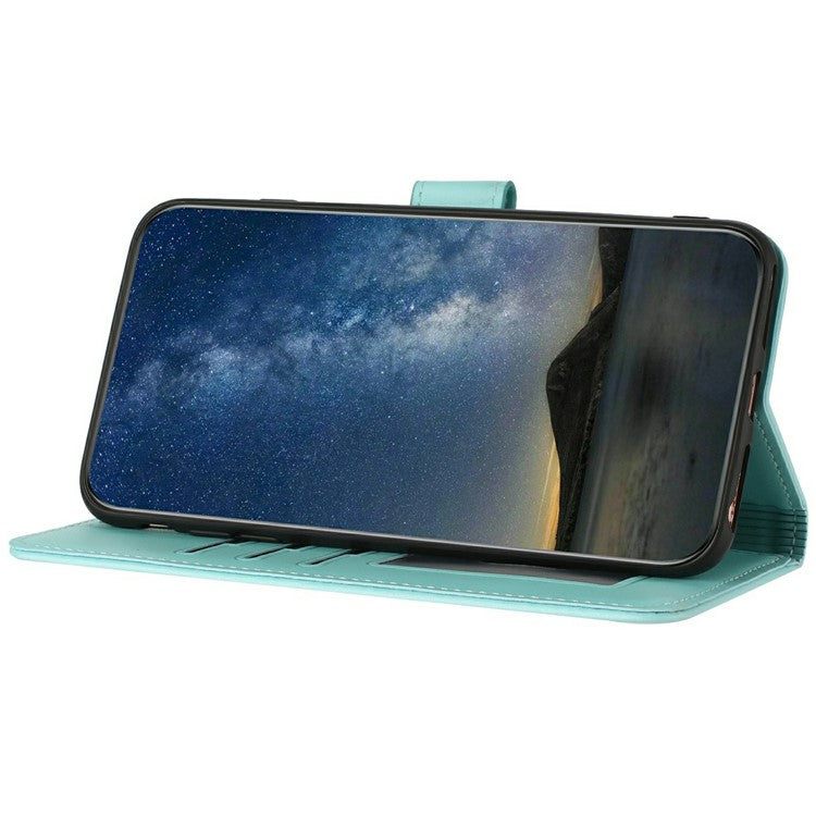 YX0050 For Infinix Hot 50i 5G / Smart 9 4G Case Mandala Flower Leather Wallet Phone Cover - Baby Blue