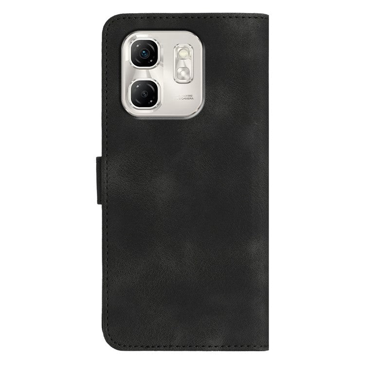 YX0030 For Infinix Hot 50i 5G / Smart 9 4G Case Leather Phone Cover Wallet Stand Design - Black