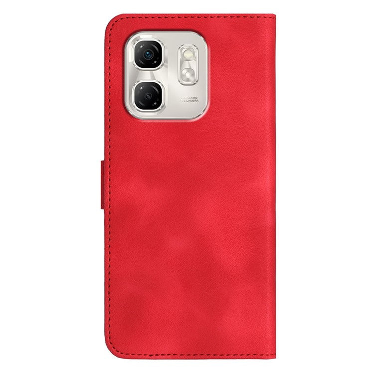 YX0030 For Infinix Hot 50i 5G / Smart 9 4G Case Leather Phone Cover Wallet Stand Design - Red