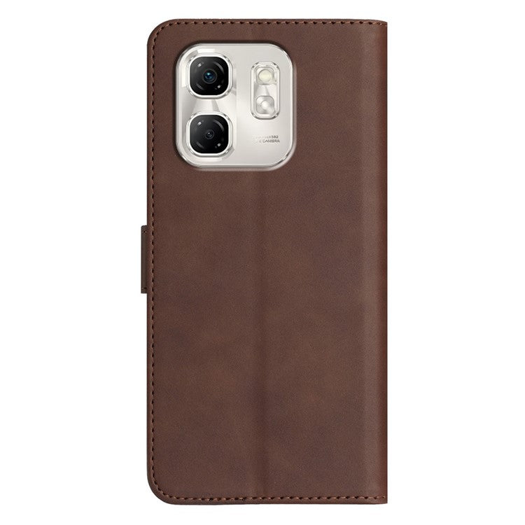 YX0030 For Infinix Hot 50i 5G / Smart 9 4G Case Leather Phone Cover Wallet Stand Design - Coffee
