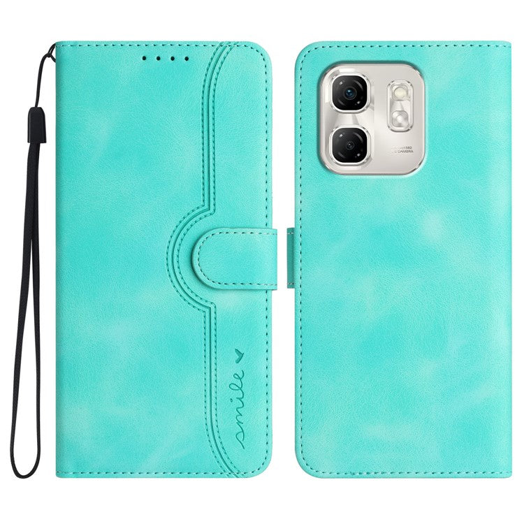 YX0030 For Infinix Hot 50i 5G / Smart 9 4G Case Leather Phone Cover Wallet Stand Design - Baby Blue