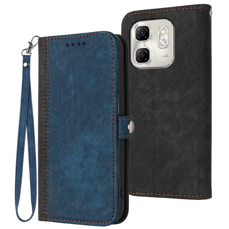 YX0020 For Infinix Hot 50i 5G / Smart 9 4G Case Wallet Stand Skin Touch Leather Phone Cover - Sapphire