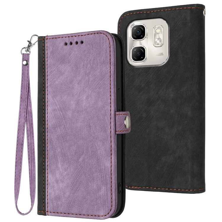 YX0020 For Infinix Hot 50i 5G / Smart 9 4G Case Wallet Stand Skin Touch Leather Phone Cover - Purple