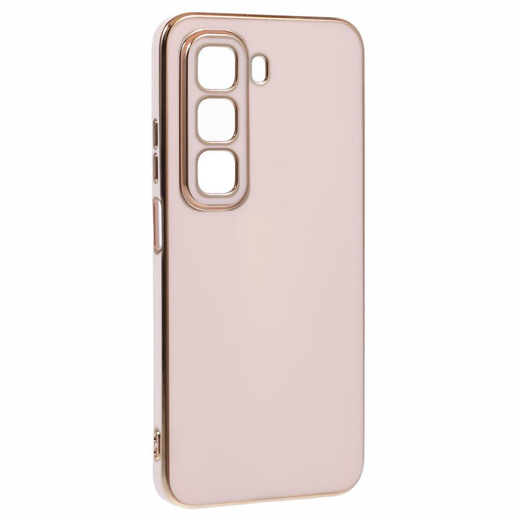 For Infinix Hot 50 5G Case TPU Slim Fit Shockproof Phone Cover 6D Electroplating - Pink