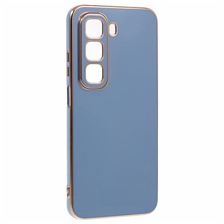 For Infinix Hot 50 5G Case TPU Slim Fit Shockproof Phone Cover 6D Electroplating - Grey