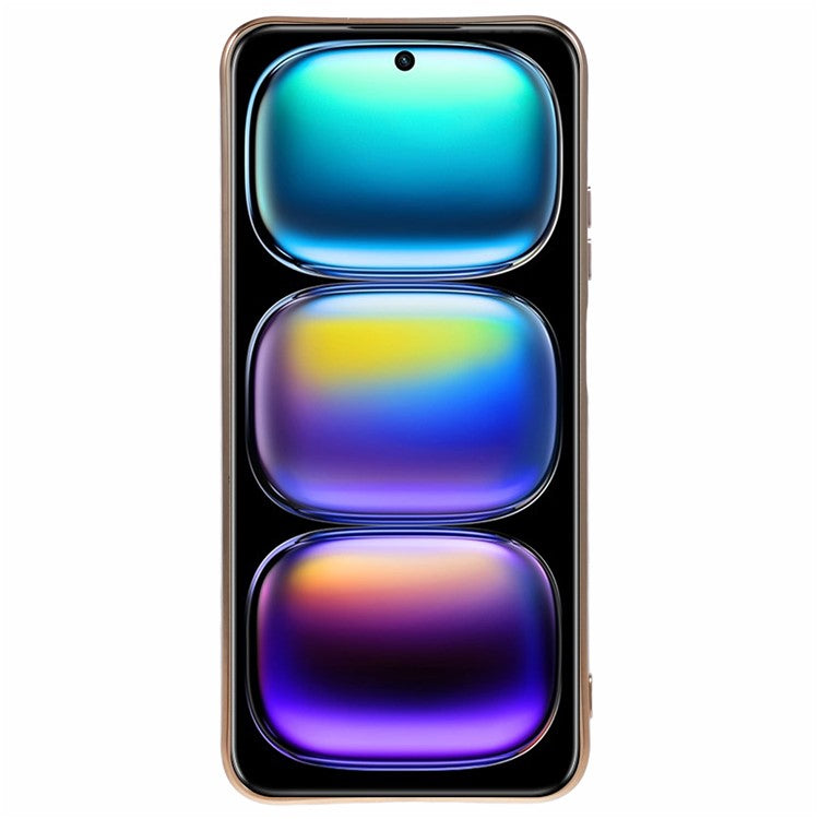 For Infinix Hot 50 5G Case TPU Slim Fit Shockproof Phone Cover 6D Electroplating - Cyan