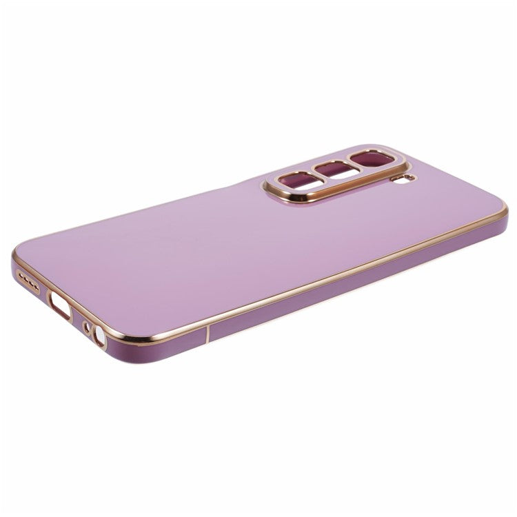For Infinix Hot 50 5G Case TPU Slim Fit Shockproof Phone Cover 6D Electroplating - Purple
