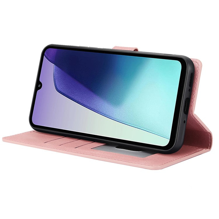 For Xiaomi Poco C75 4G / Redmi 14R 5G / 14C 4G Case PU Leather Phone Cover with Wallet Stand View - Pink