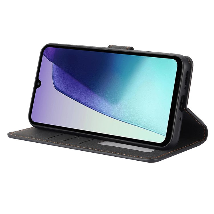 For Xiaomi Poco C75 4G / Redmi 14R 5G / 14C 4G Case PU Leather Phone Cover with Wallet Stand View - Black