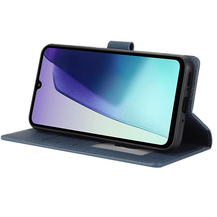 For Xiaomi Poco C75 4G / Redmi 14R 5G / 14C 4G Case PU Leather Phone Cover with Wallet Stand View - Blue