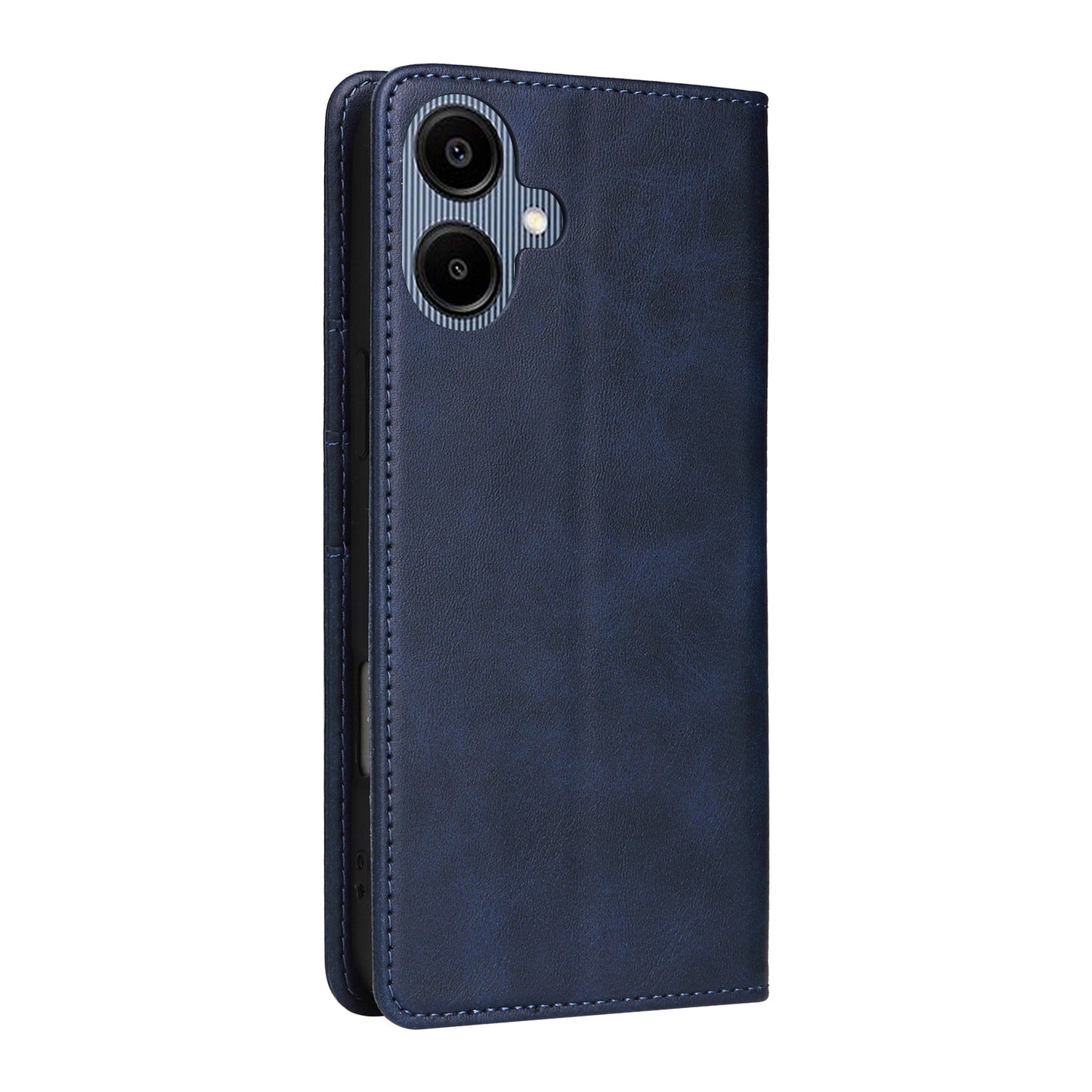 For Samsung Galaxy A06 Case RFID Blocking PU Leather Phone Wallet Cover - Blue