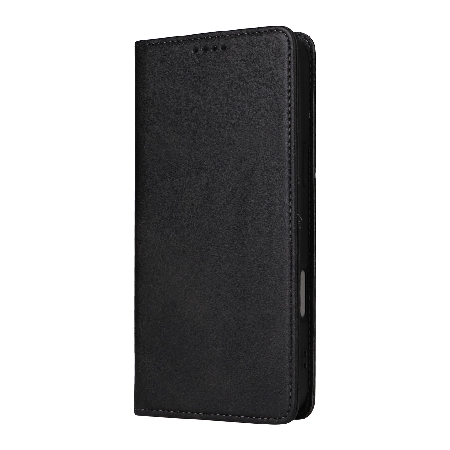 For Samsung Galaxy A06 Case RFID Blocking PU Leather Phone Wallet Cover - Black