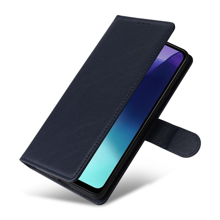 For Xiaomi Poco C75 4G / Redmi 14R 5G / 14C 4G Case Wallet Stand View PU Leather Phone Cover - Blue