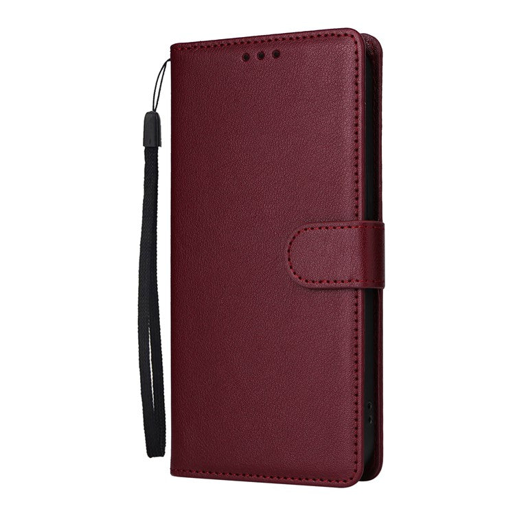 For Infinix Smart 8 4G Case Wallet Stand View PU Leather Phone Cover - Wine Red