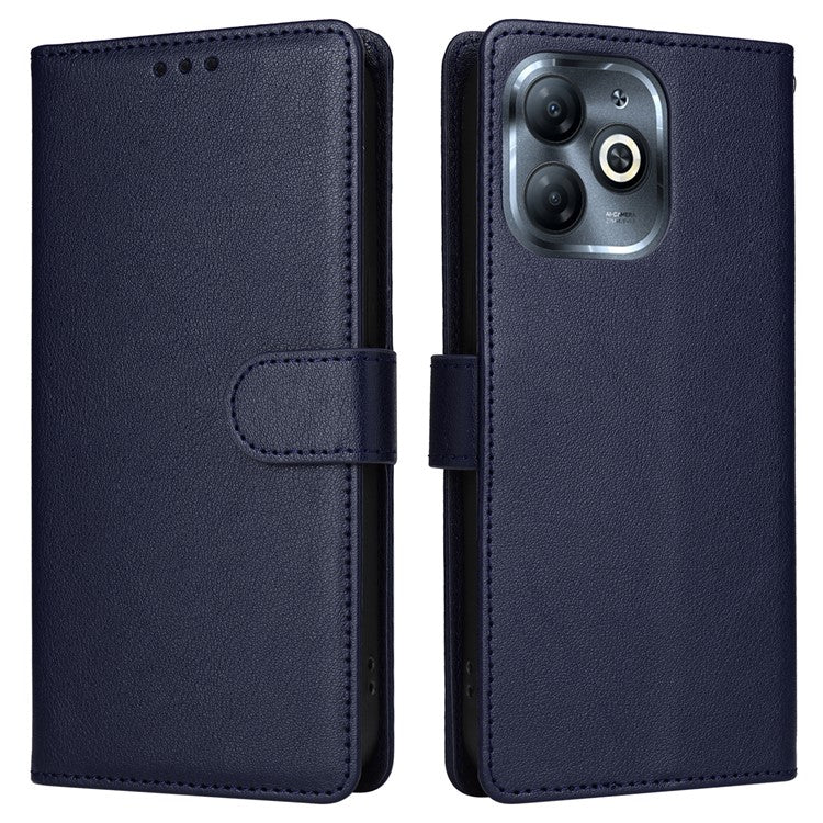 For Infinix Smart 8 4G Case Wallet Stand View PU Leather Phone Cover - Blue
