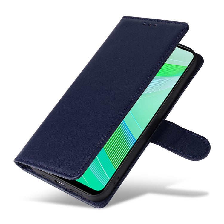 For Infinix Smart 8 4G Case Wallet Stand View PU Leather Phone Cover - Blue