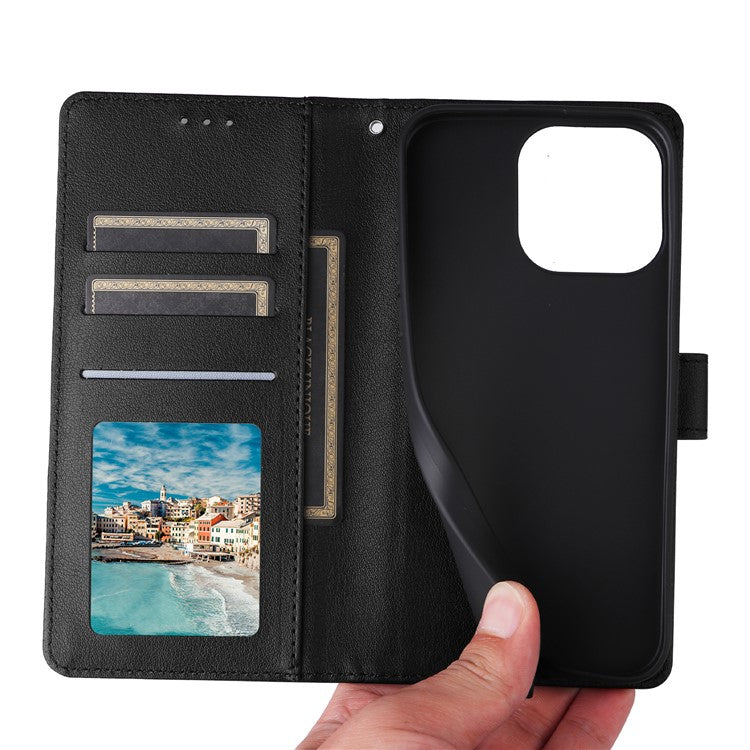 For Infinix Smart 8 4G Case Wallet Stand View PU Leather Phone Cover - Black