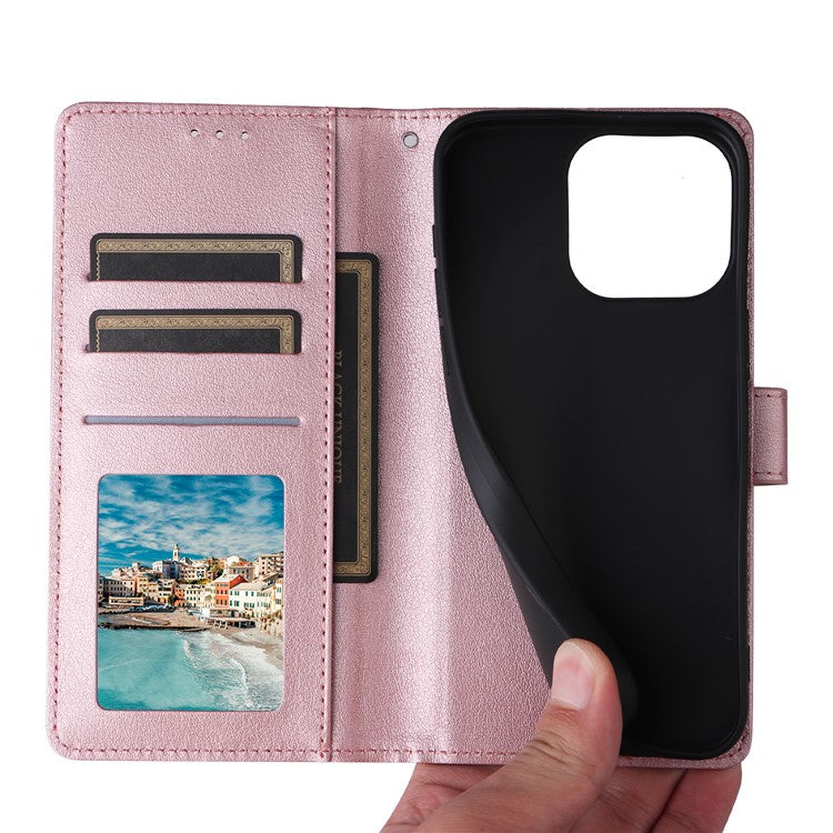 For Infinix Smart 8 4G Case Wallet Stand View PU Leather Phone Cover - Rose Gold