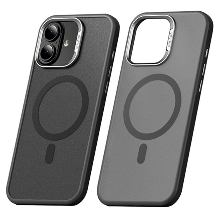 SULADA For iPhone 16 Plus Case Compatible with MagSafe Ultra-Thin PC+TPU Phone Cover - Black