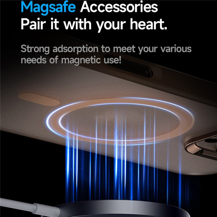 SULADA For iPhone 16 Plus Case Compatible with MagSafe Ultra-Thin PC+TPU Phone Cover - Black