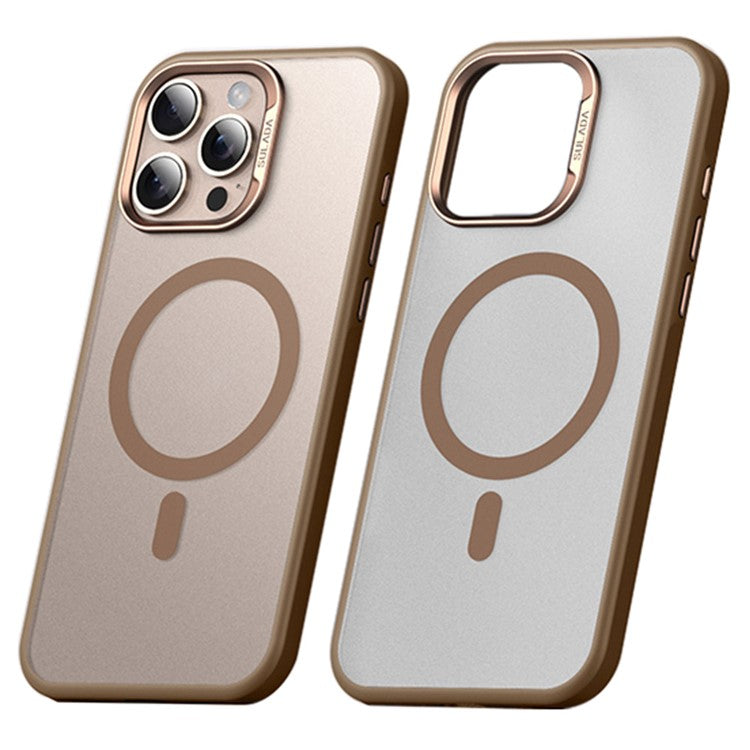 SULADA For iPhone 16 Pro Case Compatible with MagSafe Ultra-Thin PC+TPU Phone Cover - Gold