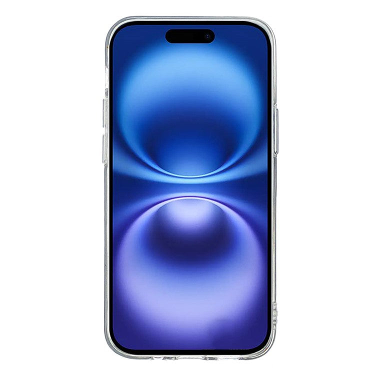 For iPhone 16 Pro Case Christmas Pattern Print Soft TPU Phone Protector - Snowman