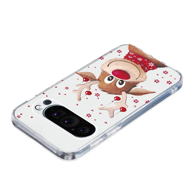 For Google Pixel 9 / 9 Pro Case Christmas Pattern Print Soft TPU Phone Protector - Deer