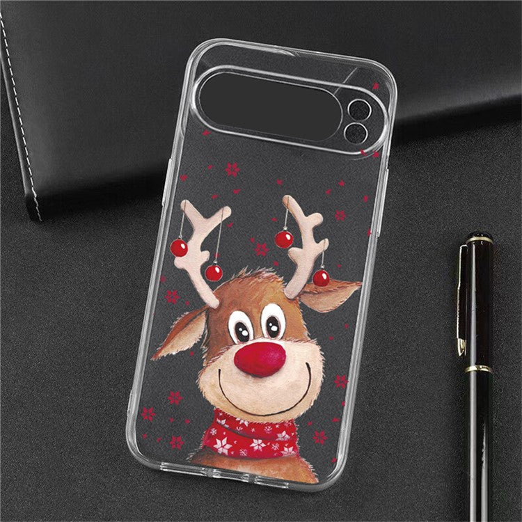For Google Pixel 9 / 9 Pro Case Christmas Pattern Print Soft TPU Phone Protector - Deer