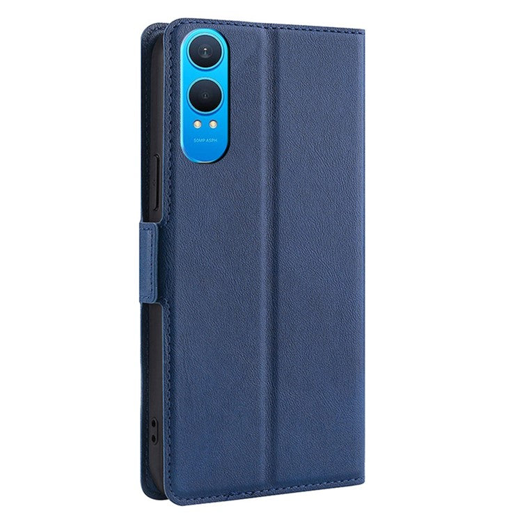 For OnePlus Nord CE4 Lite 5G / Oppo K12x 5G (China) Case Card Holder PU Leather Phone Cover - Blue
