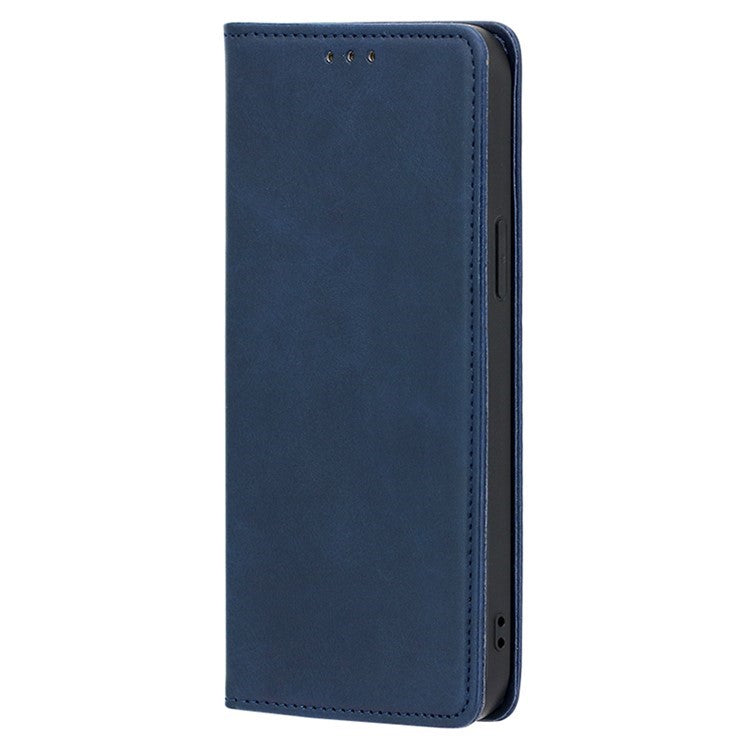 For OnePlus Nord CE4 Lite 5G / Oppo K12x 5G (China) Case PU Leather Calf Texture Phone Wallet Cover - Sapphire