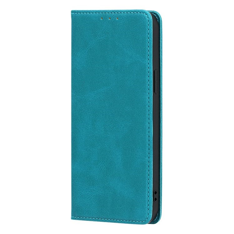 For OnePlus Nord CE4 Lite 5G / Oppo K12x 5G (China) Case PU Leather Calf Texture Phone Wallet Cover - Baby Blue