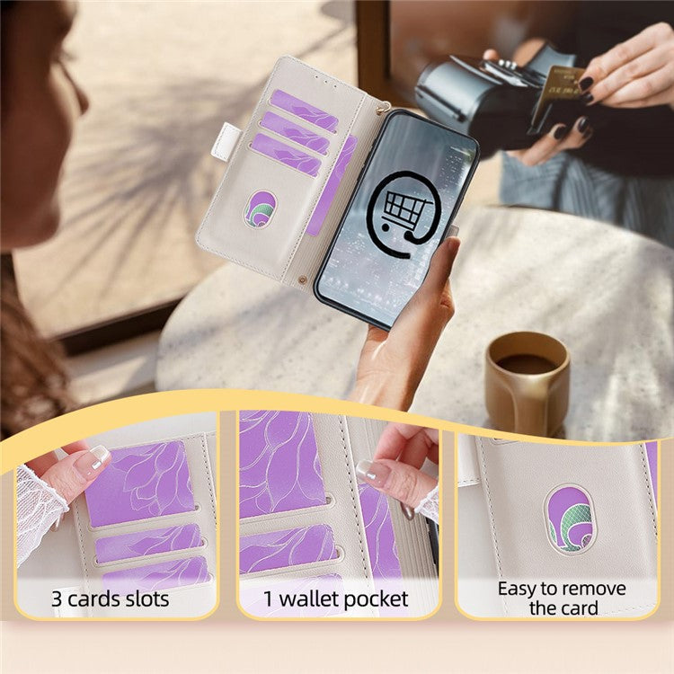 For OnePlus Nord CE4 Lite 5G / Oppo K12x 5G (China) Case PU Leather Wallet Stand Phone Cover with Crossbody Shoulder Strap - White