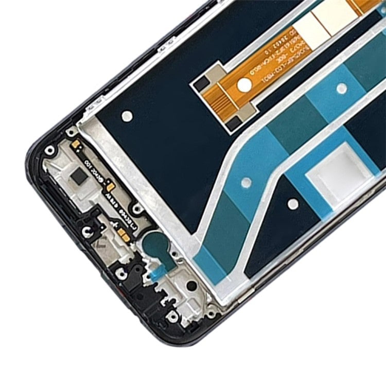 For OnePlus Nord N100 Grade C LCD Screen and Digitizer Assembly + Frame Replacement Part (without Logo) - Black