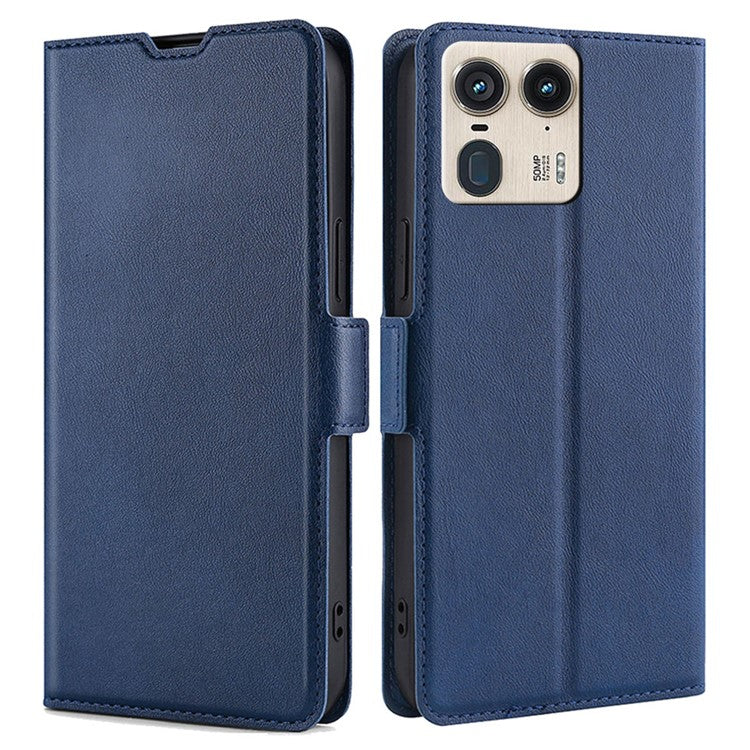 For Motorola Moto X50 Ultra 5G / Edge 50 Ultra 5G Case Card Holder PU Leather Phone Cover - Blue