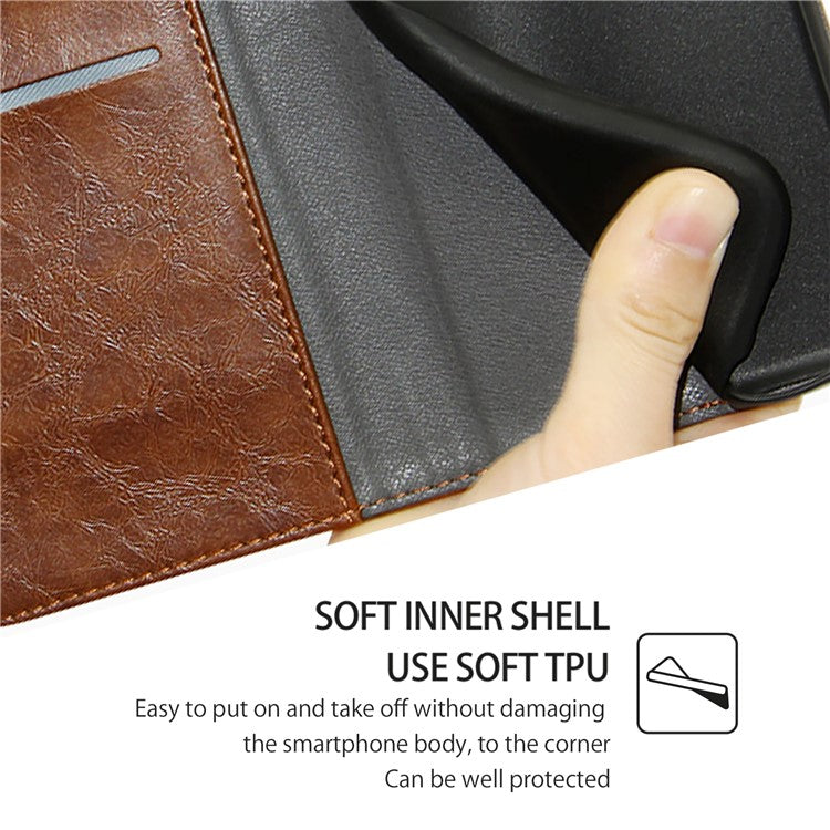 For Motorola Moto X50 Ultra 5G / Edge 50 Ultra 5G Case Geometric Splicing PU Leather Phone Cover - Light Brown