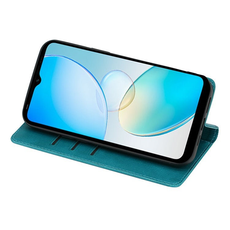 For Motorola Moto X50 Ultra 5G / Edge 50 Ultra 5G Case PU Leather Calf Texture Phone Wallet Cover - Baby Blue