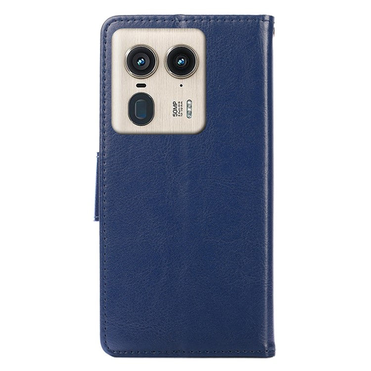 For Motorola Moto X50 Ultra 5G / Edge 50 Ultra 5G Case Wallet PU Leather + TPU Folding Stand Phone Cover - Sapphire