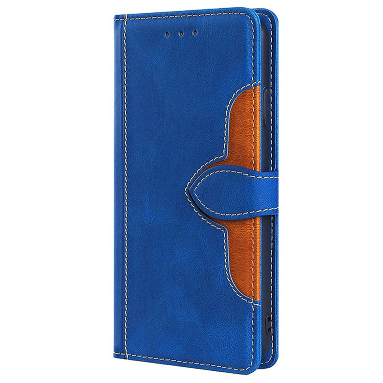 For Motorola Moto X50 Ultra 5G / Edge 50 Ultra 5G Case Leather Wallet Phone Cover with Straw Hat Magnetic Clasp - Blue