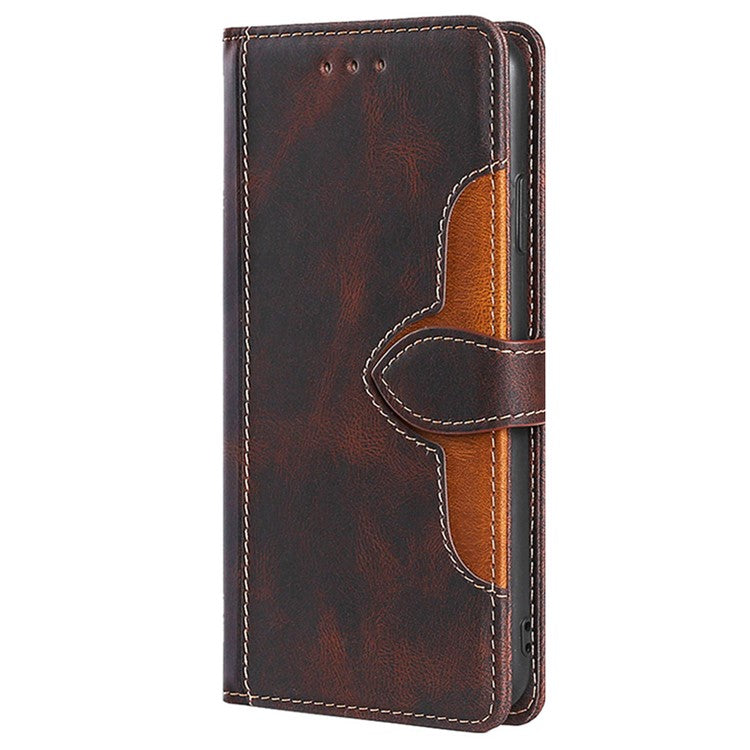 For Motorola Moto X50 Ultra 5G / Edge 50 Ultra 5G Case Leather Wallet Phone Cover with Straw Hat Magnetic Clasp - Brown