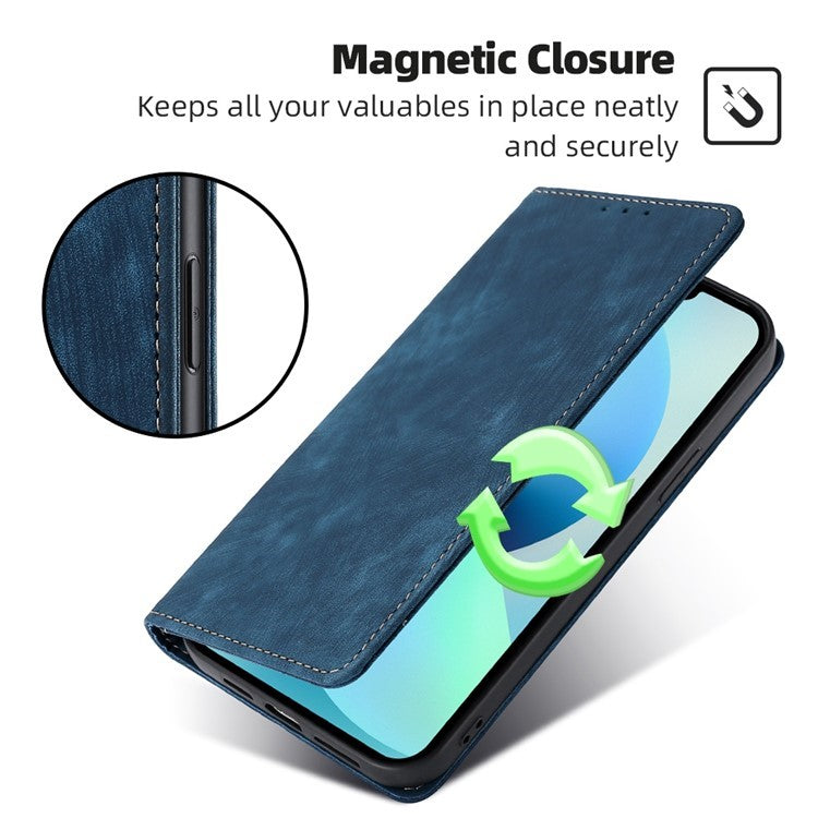 For Motorola Moto X50 Ultra 5G / Edge 50 Ultra 5G Case RFID Blocking Wallet Leather Phone Cover - Blue