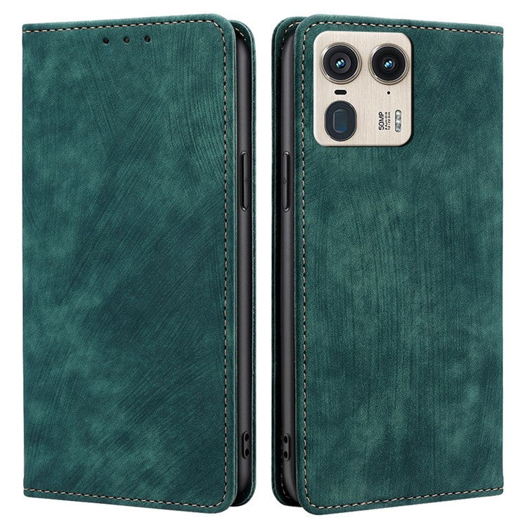 For Motorola Moto X50 Ultra 5G / Edge 50 Ultra 5G Case RFID Blocking Wallet Leather Phone Cover - Green
