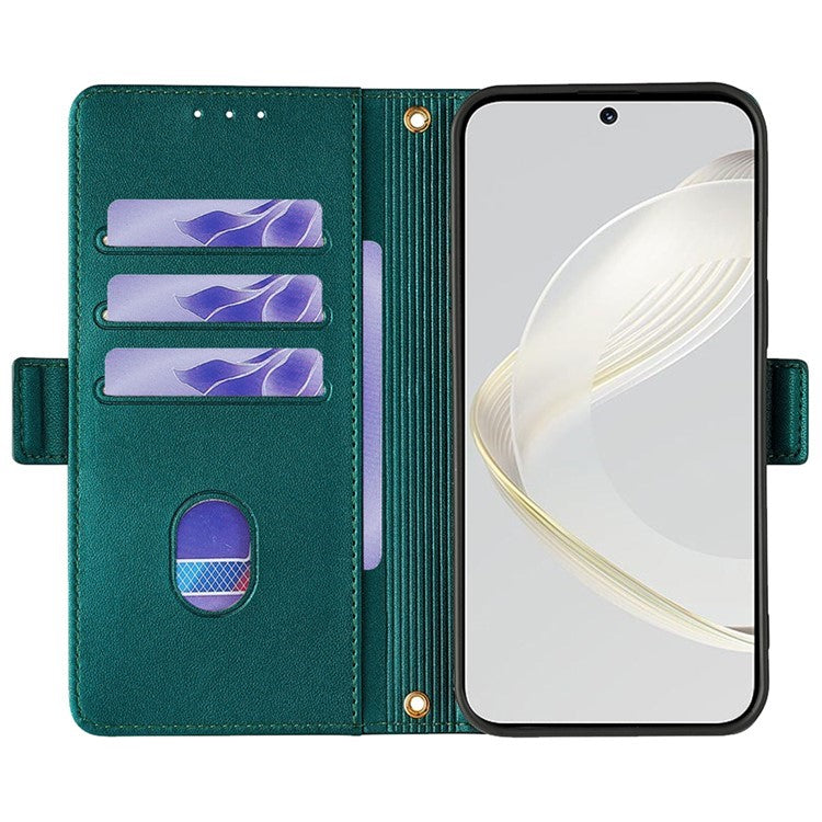 For Motorola Moto X50 Ultra 5G / Edge 50 Ultra 5G Case PU Leather Wallet Stand Phone Cover with Crossbody Shoulder Strap - Green