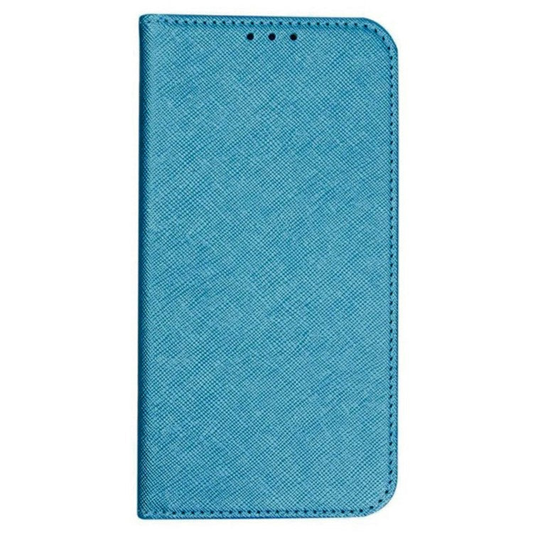 For Xiaomi Redmi Note 14 5G Case Cross Texture Leather Phone Cover Hidden Magnetic - Sky Blue