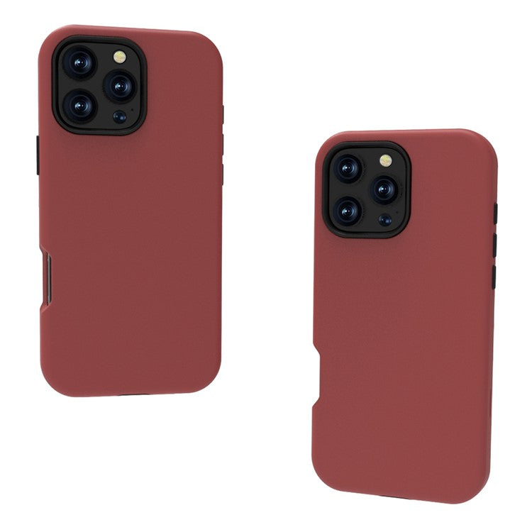 GW03 For iPhone 16 Pro Case TPU + PC Phone Cover Dual Layer Shockproof - Red