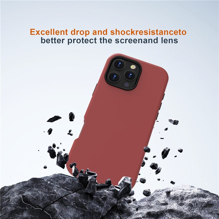 GW03 For iPhone 16 Pro Case TPU + PC Phone Cover Dual Layer Shockproof - Red