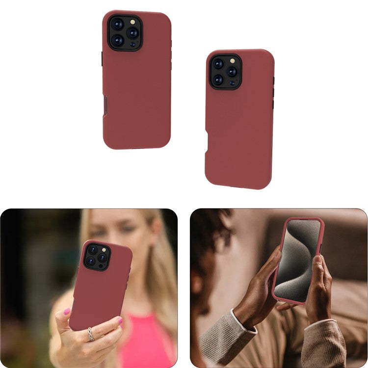 GW03 For iPhone 16 Pro Case TPU + PC Phone Cover Dual Layer Shockproof - Red